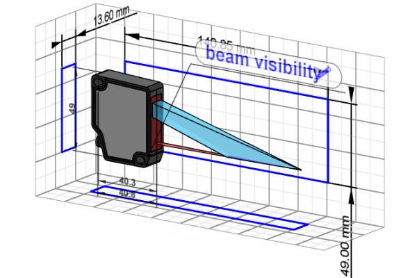 OM30-P0100.HV.TXN 測距傳感器的3D模型圖