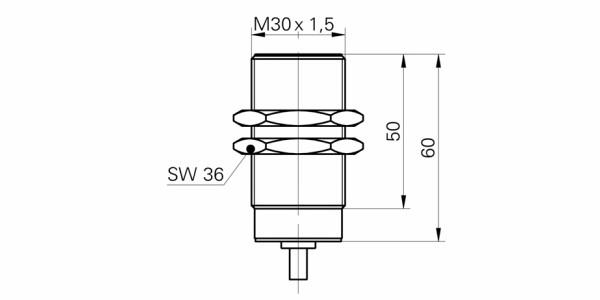 IWRM 30I9501 傳感器的尺寸圖